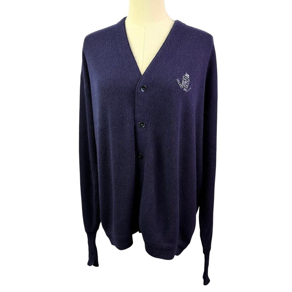 Pickering Cardigan Sweater Men XL Vintage Made In USA Blue Button Up